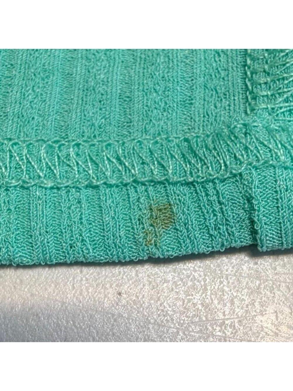 3/$20 Ruched Teal Short Sleeve Blouse Top Women’s 3X Summer Flattering Ribbed - Picture 4 of 6